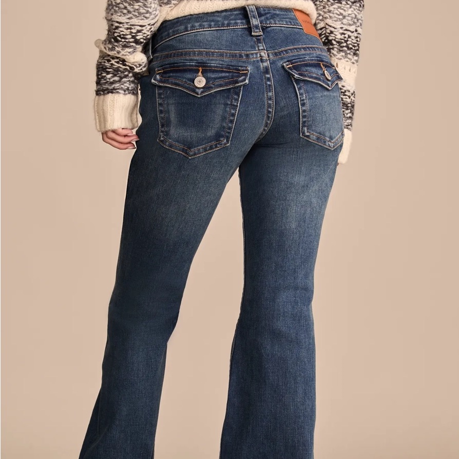 Sweet Crop Lucky Brand Denim Jeans Retro Lowrise Indie 90s Pants Punk Streetwear